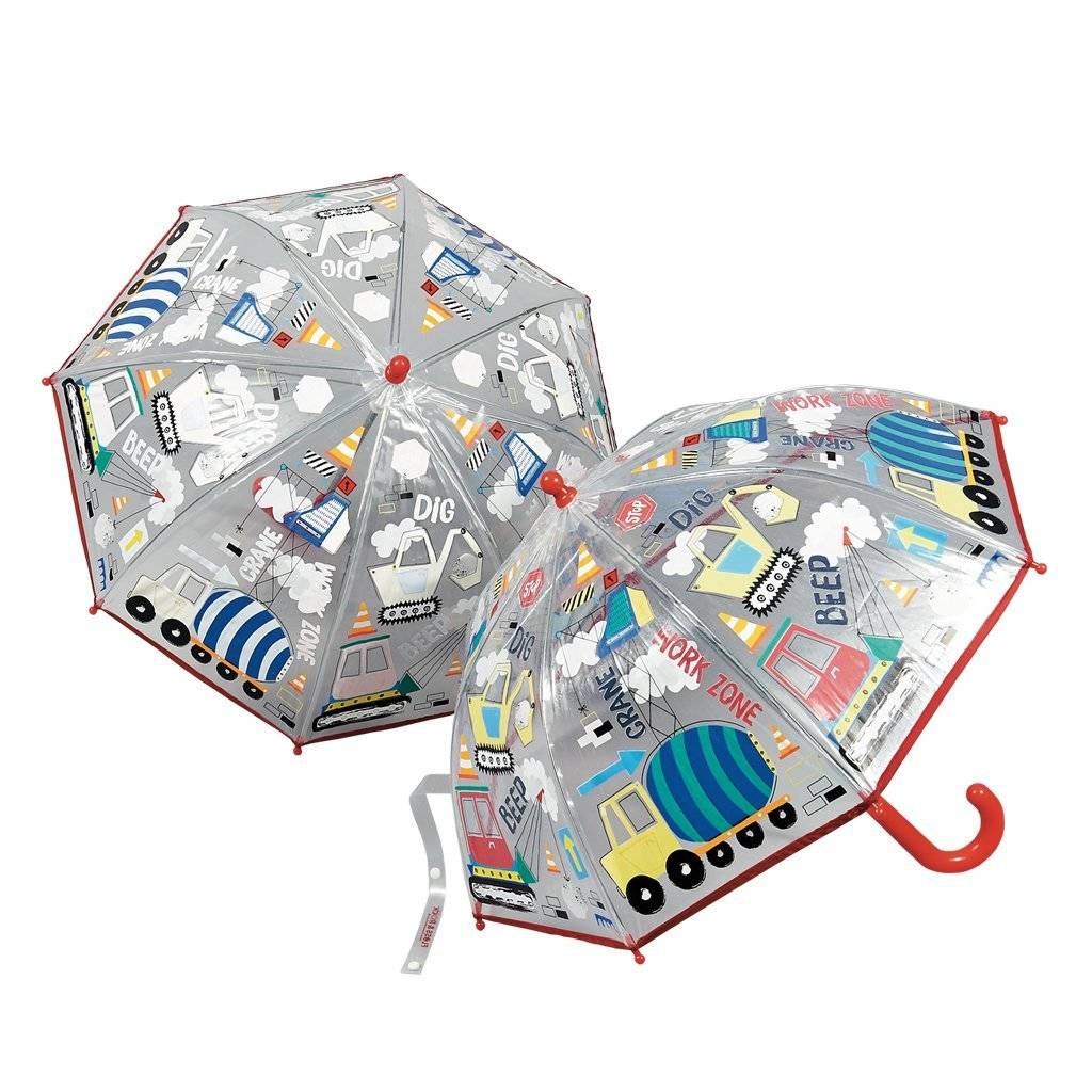 Parasol zmieniający kolor z motywem budowy
