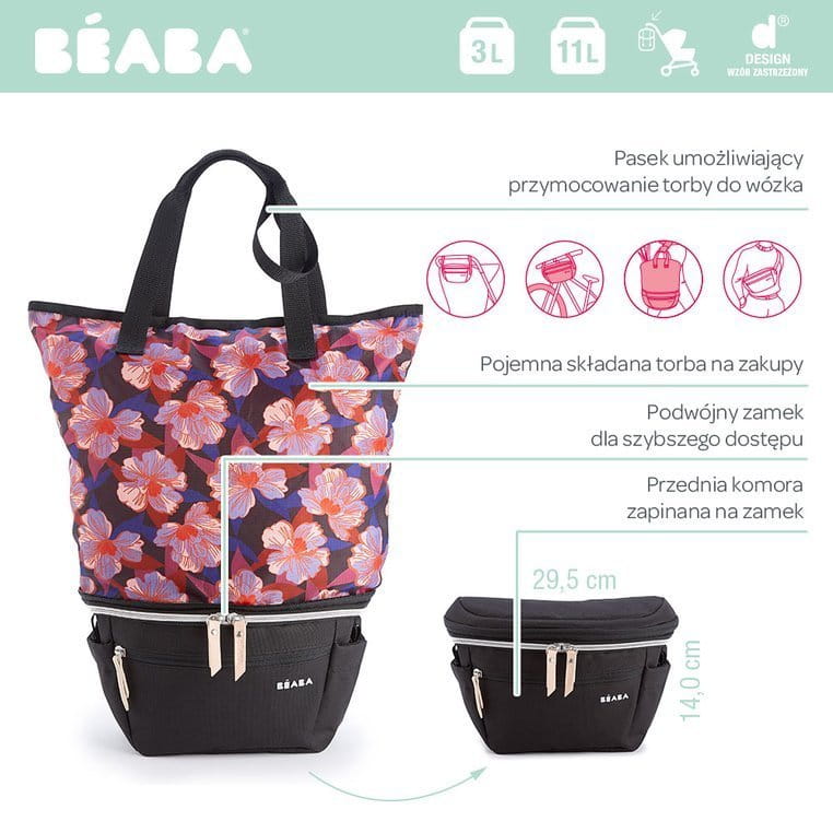 Czarno wzorzysta torba - grafika 