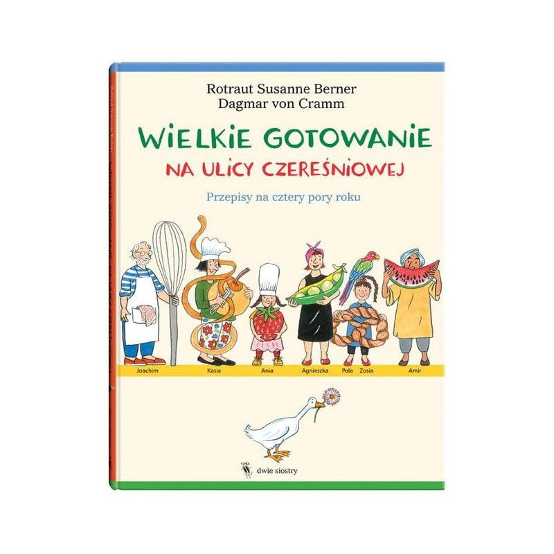 Okładka książki kucharskiej z ulicy Czereśniowej. Na okładce bohaterowie serii